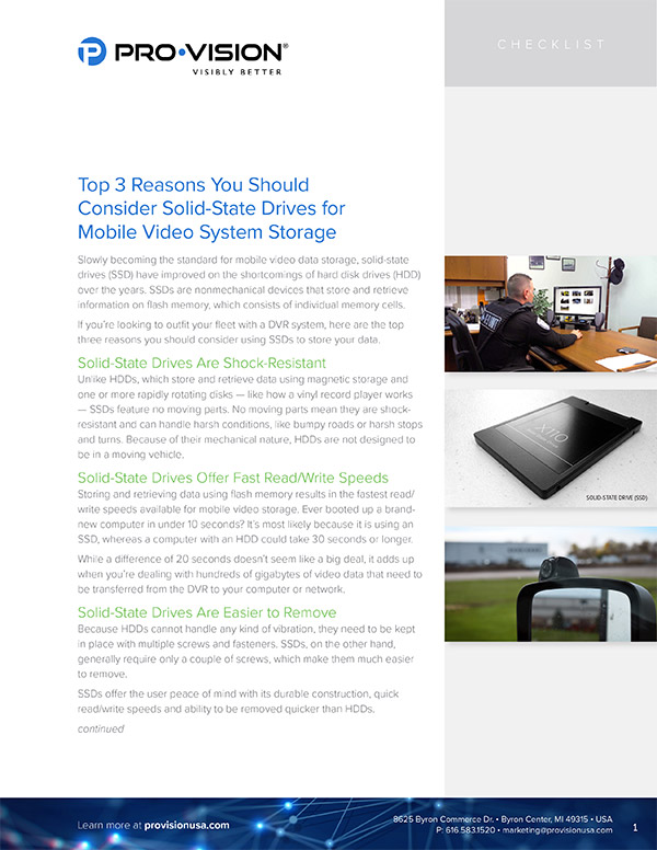 Top 3 Reasons You Should Consider Solid-State Drives for Mobile Video System Storage resource thumbnail