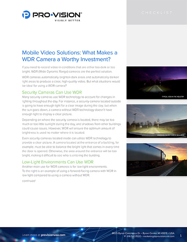 Mobile Video Solutions: What Makes a WDR Camera a Worthy Investment? resource thumbnail