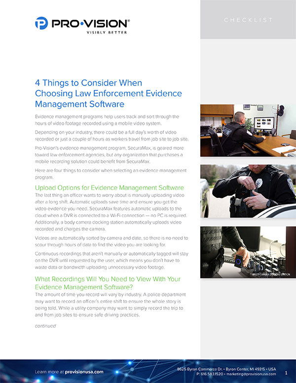 4 Things to Consider When Choosing Law Enforcement Evidence Management Software resource thumbnail