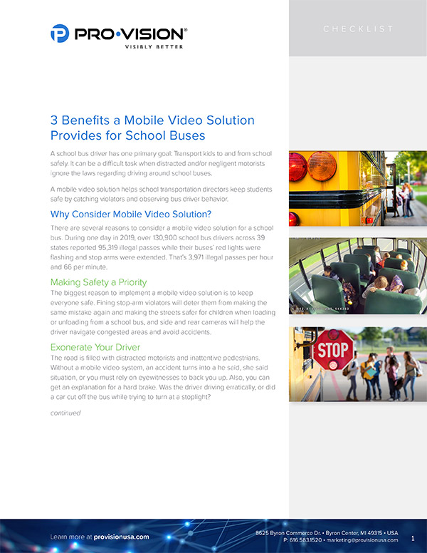 3 Benefits of a Mobile Video Solution Provides for School Buses resource thumbnail
