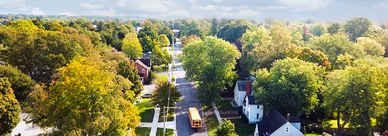 drone-bus-neighborhood