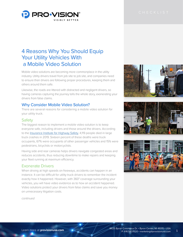 4 Reasons Why You Should Equip Your Utility Vehicles With a Mobile Video Solution resource thumbnail