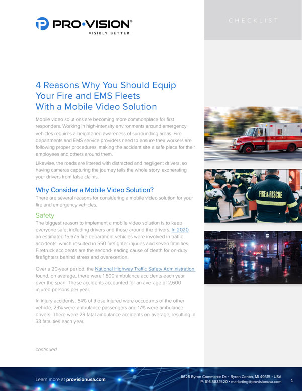 4 Reasons Why You Should Equip Your Fire and EMS Fleets With a Mobile Video Solution resource thumbnail