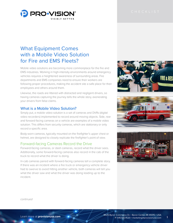 What Equipment Comes with a Mobile Video Solution for Fire and EMS Fleets? resource thumbnail