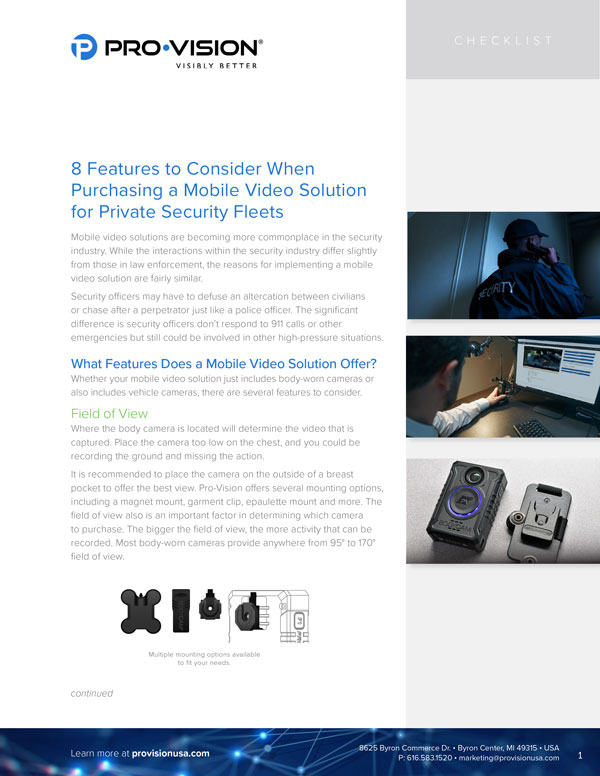8 Features to Consider When Purchasing a Mobile Video Solution for Private Security Fleets resource thumbnail